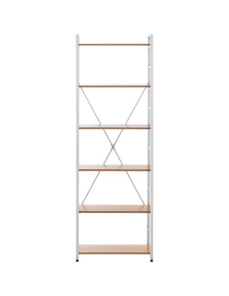 Pramoninė knygų spinta su plieniniu rėmu 28 x 60 x 182 cm balta Pramoninė knygų spinta su plieniniu rėmu 28 x 60 x 182 cm balta