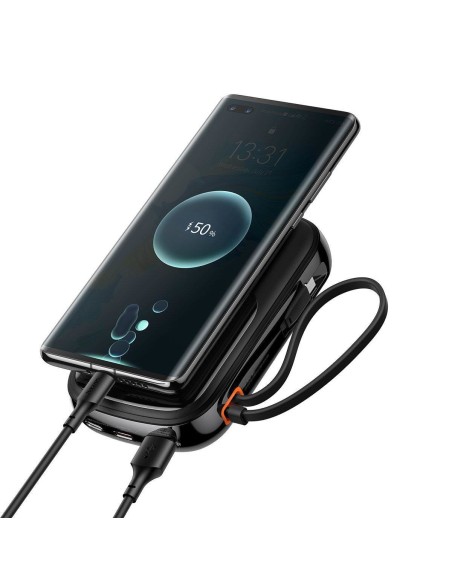 Maitinimo bankas su greitu įkrovimu 20000mAh 22,5W QC-PD-SCP-FCP USB-C kabelis juodas Maitinimo bankas su greitu įkrovimu 20000mAh 22,5W QC-PD-SCP-FCP USB-C kabelis juodas