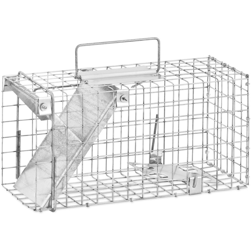 Gyvi spąstai kiaunei žiurkėms lapėms 35 x 17 x 20 cm tinklelis 25 x 25 mm