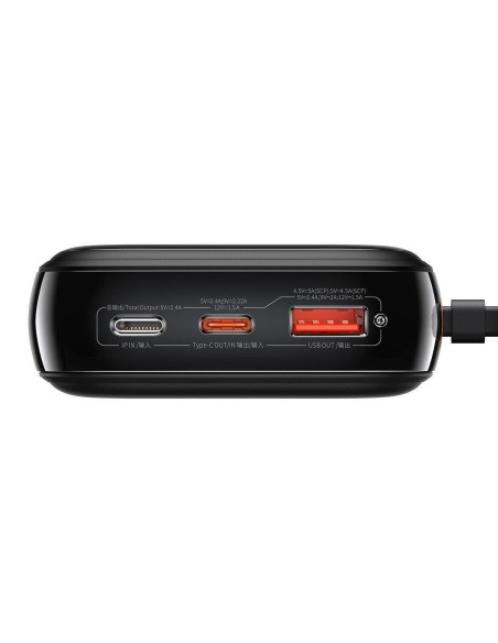 Maitinimo bankas su greitu įkrovimu 20000mAh 22,5W QC-PD-SCP-FCP USB-C kabelis juodas Maitinimo bankas su greitu įkrovimu 20000mAh 22,5W QC-PD-SCP-FCP USB-C kabelis juodas