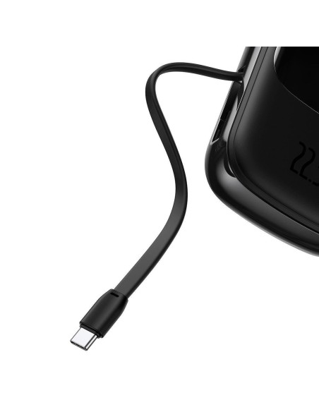 Maitinimo bankas su greitu įkrovimu 20000mAh 22,5W QC-PD-SCP-FCP USB-C kabelis juodas Maitinimo bankas su greitu įkrovimu 20000mAh 22,5W QC-PD-SCP-FCP USB-C kabelis juodas