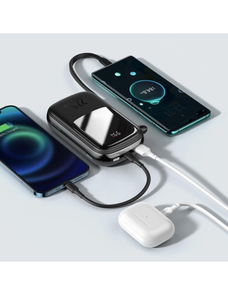 Maitinimo bankas su greitu įkrovimu 20000mAh 22,5W QC-PD-SCP-FCP USB-C kabelis juodas Maitinimo bankas su greitu įkrovimu 20000mAh 22,5W QC-PD-SCP-FCP USB-C kabelis juodas