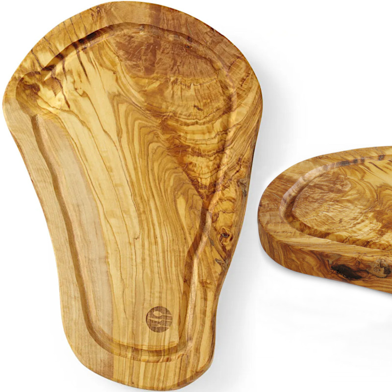 Serviravimo lenta iš alyvmedžio su grioveliu 300 x 210 x 18 mm - Hendi 505199