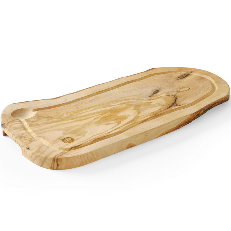 Serviravimo lenta iš alyvmedžio su grioveliu 400 x 250 x 18 mm - Hendi 505212