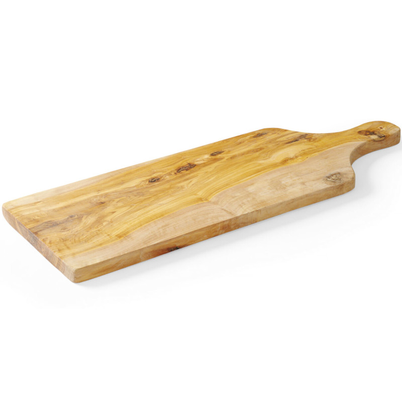 Alyvuogių medžio serviravimo lenta su rankena 600 x 200 x 18 mm - Hendi 505267