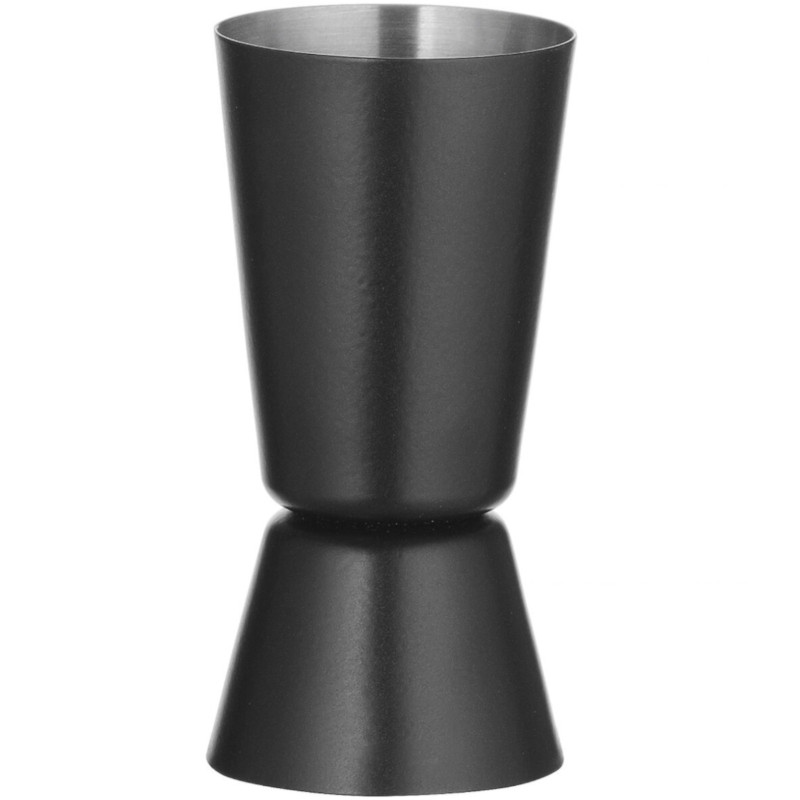 Dvipusis batonėlio matas kokteiliams 25 ml 35 ml - juodas