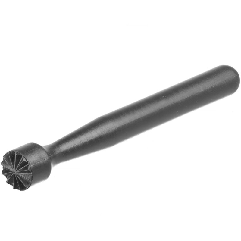 Skiediniu, grūstuvu ir plaktuvu profiliuota juoda žvaigždė