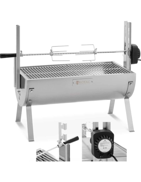Grilis su anglimis su elektriniu kepsniu paršeliui kepti 4 W 15 kg 82 cm Grilis su anglimis su elektriniu kepsniu paršeliui kepti 4 W 15 kg 82 cm
