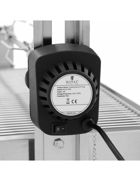 Grilis su anglimis su elektriniu kepsniu paršeliui kepti 4 W 15 kg 82 cm Grilis su anglimis su elektriniu kepsniu paršeliui kepti 4 W 15 kg 82 cm