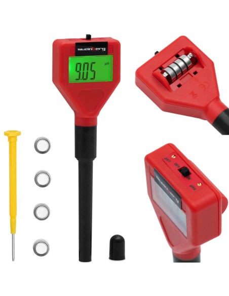 Rūgšties matuoklio matuoklio pH testeris su LCD zondu 0-14 pH