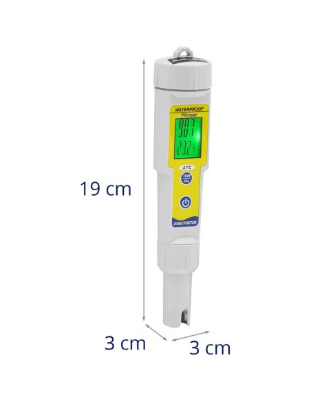 Rūgščių matuoklis pH matuoklis su LCD termometru 0-14 pH 0-50 C Rūgščių matuoklis pH matuoklis su LCD termometru 0-14 pH 0-50 C