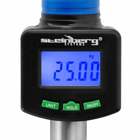 Žvejybos svarstyklės žuvims su griebtuvu, termometru ir 1 m matmenimis iki 25 kg LCD Žvejybos svarstyklės žuvims su griebtuvu, termometru ir 1 m matmenimis iki 25 kg LCD