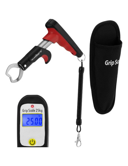 Žvejybos svarstyklės žuvims su griebtuvu iki 25 kg LCD Žvejybos svarstyklės žuvims su griebtuvu iki 25 kg LCD