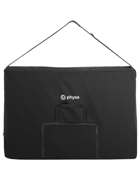 VANNES BLACK platus sulankstomas masažo lovos staliukas mediniu rėmu - juodas VANNES BLACK platus sulankstomas masažo lovos staliukas mediniu rėmu - juodas
