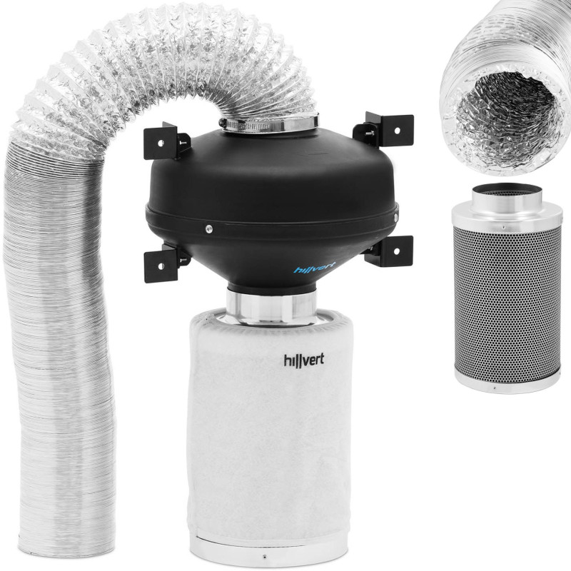 Ventiliacijos komplektas ventiliatoriaus anglies filtras 30 cm vėdinimo vamzdžio sk. 100mm 10m