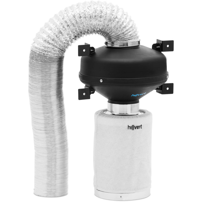 Ventiliacijos komplektas ventiliatoriaus anglies filtras 30 cm vėdinimo vamzdžio sk. 100mm 10m