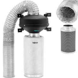 Ventiliacijos komplektas ventiliatoriaus anglies filtras 40 cm vėdinimo vamzdžio sk. 102 mm 10 m