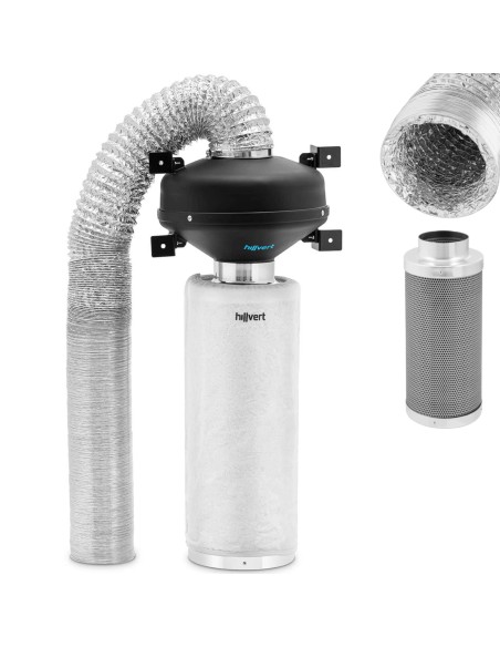 Ventiliacijos komplektas ventiliatoriaus anglies filtras 50 cm vėdinimo vamzdžio sk. 102 mm 10 m Ventiliacijos komplektas ventiliatoriaus anglies filtras 50 cm vėdinimo vamzdžio sk. 102 mm 10 m