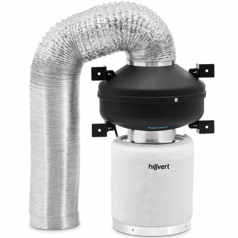 Vėdinimo komplektas ventiliatoriaus anglies filtras ventiliacijos vamzdžio sk. 125 mm 10 m