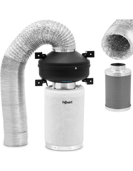 Vėdinimo komplektas ventiliatoriaus anglies filtras ventiliacijos vamzdžio sk. 130mm 10m Vėdinimo komplektas ventiliatoriaus anglies filtras ventiliacijos vamzdžio sk. 130mm 10m