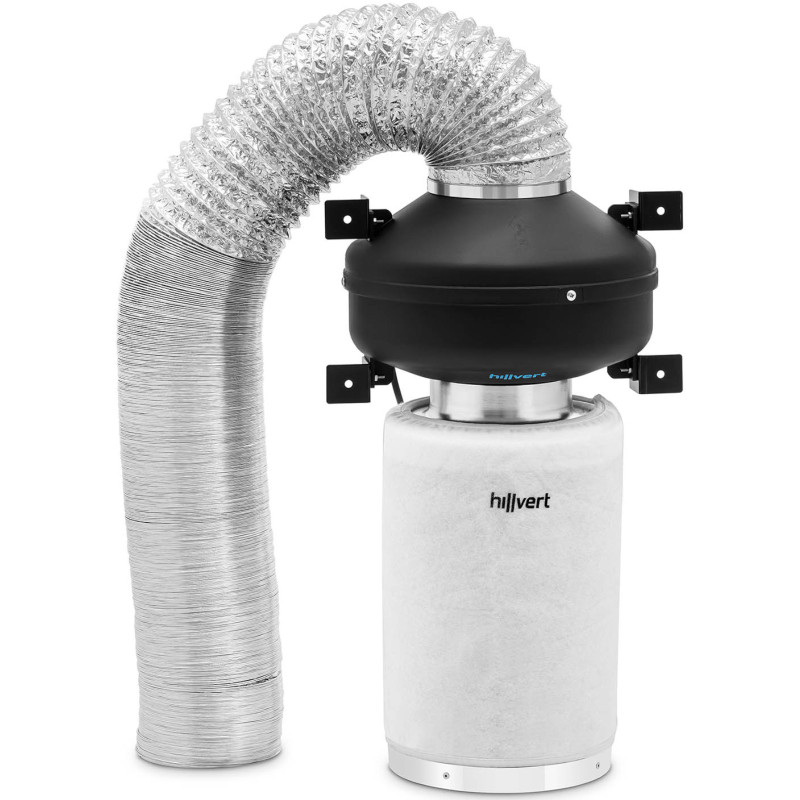 Vėdinimo komplektas ventiliatoriaus anglies filtras ventiliacijos vamzdžio sk. 130mm 10m