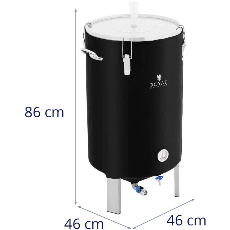 Konteineris fermentatorius Boileris Vyno Alaus fermentatorius Su izoliacija 0-40C 70L