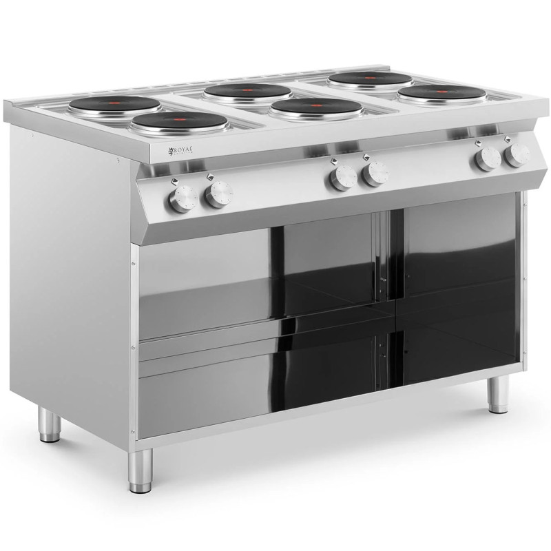 Atskirai pastatoma 6 degiklių elektrinė viryklė su spintele 15600 W 400 V