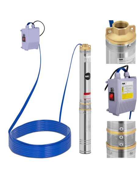 Povandeninis siurblys giliam gręžiniui Plienas 100 W 6000 l/h iki 72 m Povandeninis siurblys giliam gręžiniui Plienas 100 W 6000 l/h iki 72 m