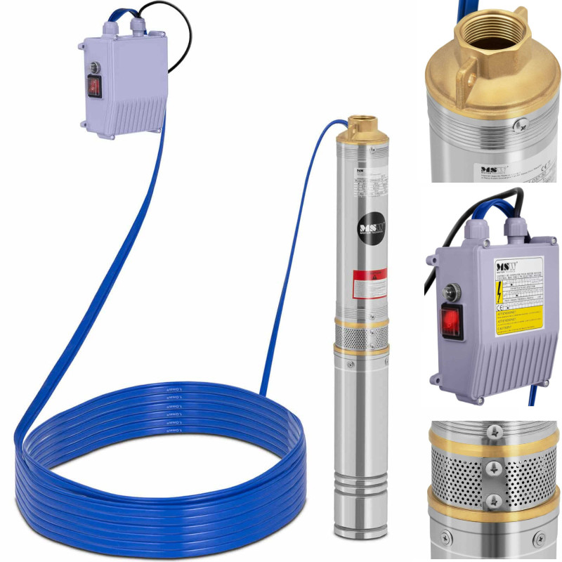 Povandeninis siurblys giluminiam gręžiniui STAL 500 W 6000 l/h iki 43 m
