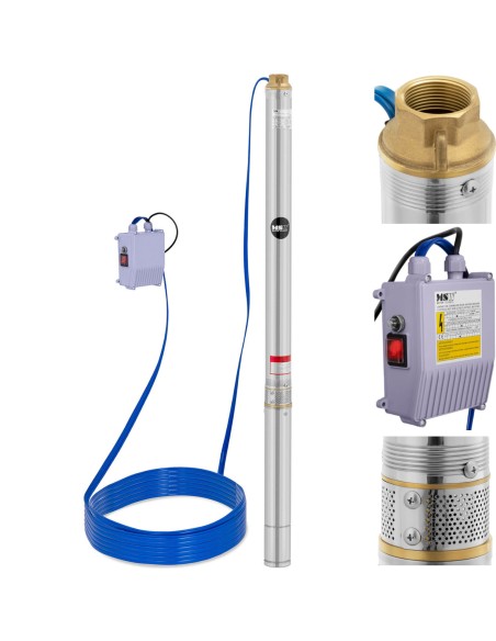 Povandeninis siurblys giluminiam gręžiniui STAL 1000 W 3800 l/h iki 85 m Povandeninis siurblys giluminiam gręžiniui STAL 1000 W 3800 l/h iki 85 m