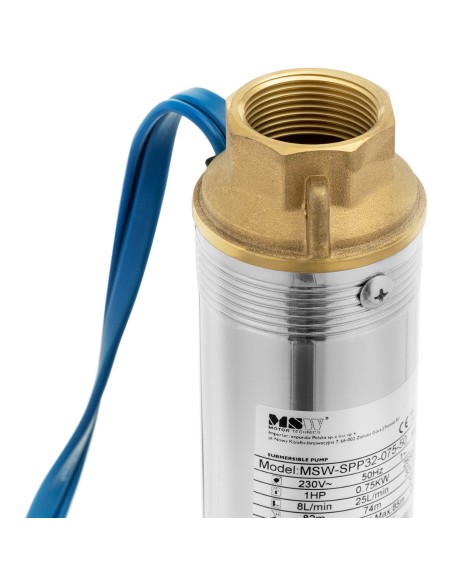 Povandeninis siurblys giluminiam gręžiniui STAL 1000 W 3800 l/h iki 85 m Povandeninis siurblys giluminiam gręžiniui STAL 1000 W 3800 l/h iki 85 m