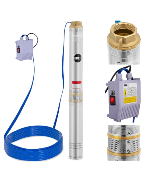 Povandeninis siurblys giluminiam gręžiniui STAL 1500 W 10800 l/h iki 54 m Povandeninis siurblys giluminiam gręžiniui STAL 1500 W 10800 l/h iki 54 m