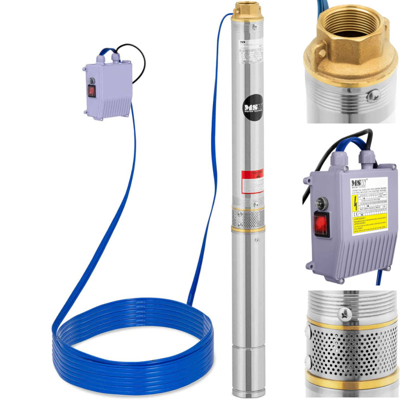 Povandeninis siurblys giluminiam gręžiniui STAL 500 W 3800 l/h iki 39 m