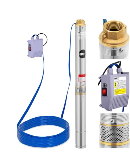 Povandeninis siurblys giluminiam gręžiniui STAL 500 W 3800 l/h iki 39 m Povandeninis siurblys giluminiam gręžiniui STAL 500 W 3800 l/h iki 39 m