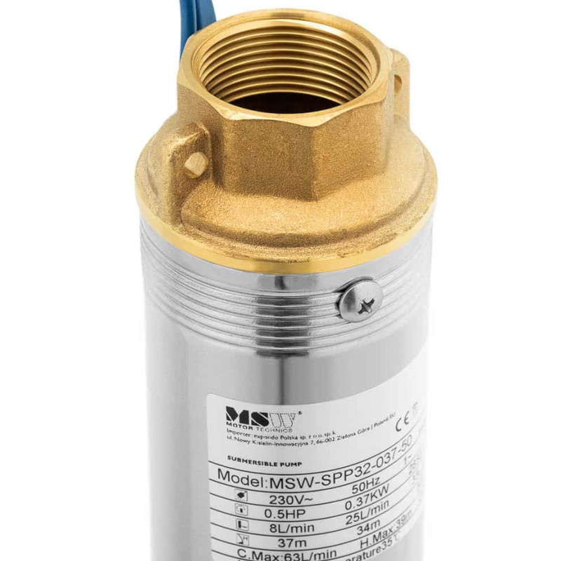 Povandeninis siurblys giluminiam gręžiniui STAL 500 W 3800 l/h iki 39 m