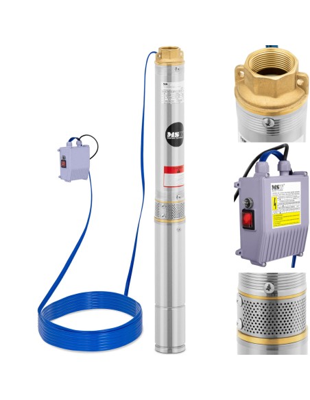 Povandeninis siurblys giluminiam gręžiniui STAL 330 W 3800 l/h iki 28 m Povandeninis siurblys giluminiam gręžiniui STAL 330 W 3800 l/h iki 28 m