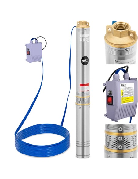 Povandeninis siurblys giluminiam gręžiniui STAL 1000 W 4000 l/h iki 91 m Povandeninis siurblys giluminiam gręžiniui STAL 1000 W 4000 l/h iki 91 m