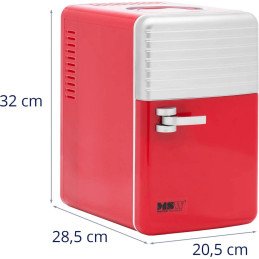 Mini kambarinis automobilinis šaldytuvas su šildymo funkcija 12 / 240 V 6 l - raudonas