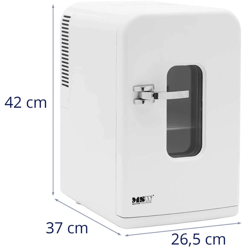 Mini kambarinis automobilinis šaldytuvas su šildymo funkcija 12 / 240 V 15 l - baltas