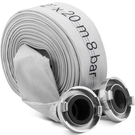 Plokščia gaisrinė žarna vandeniui su storz jungtimi 2'' 52 mm 8-24 bar 20 m Plokščia gaisrinė žarna vandeniui su storz jungtimi 2'' 52 mm 8-24 bar 20 m