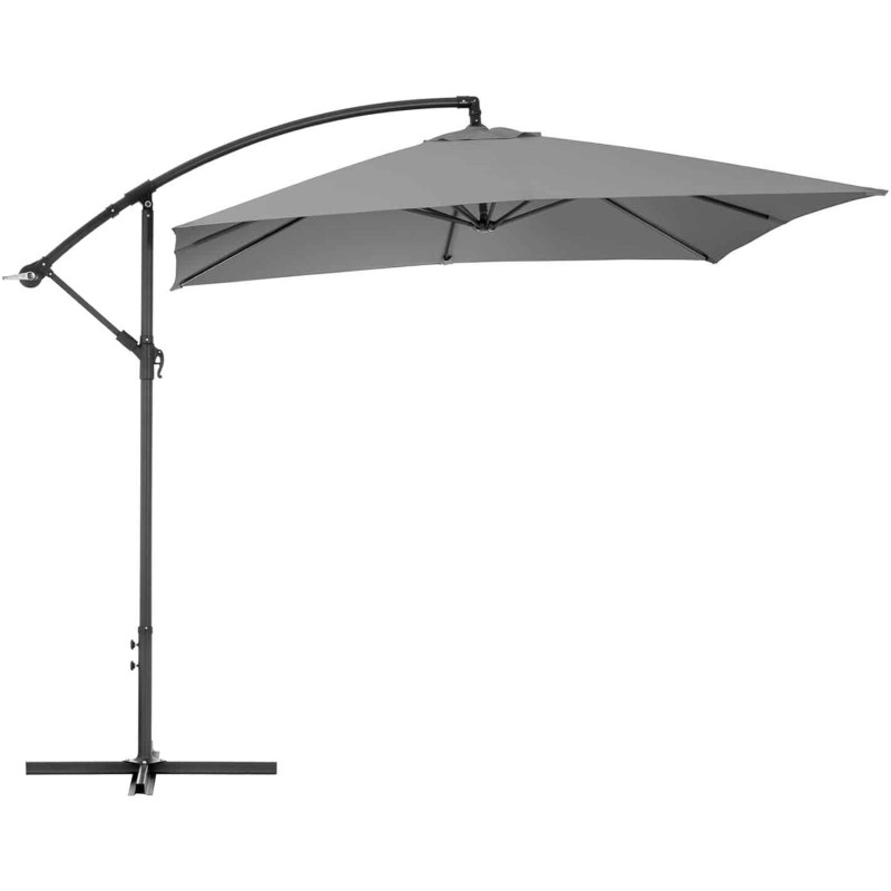 Kvadratinis konsolinis skėtis 250 x 250 cm tamsiai pilkas