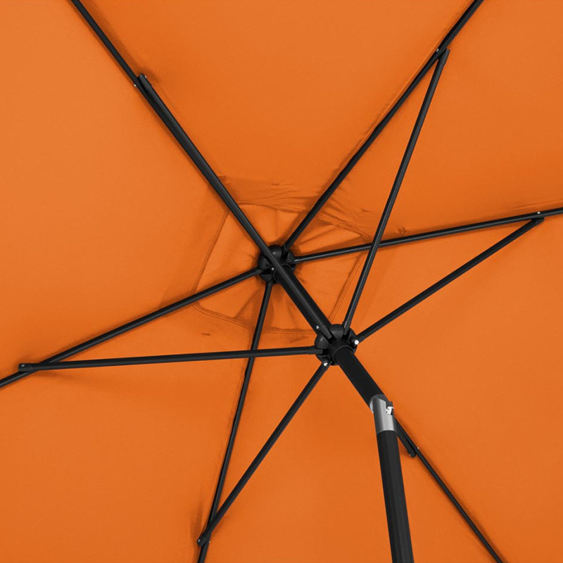 Stačiakampis sulankstomas skėtis su švaistikliu 200 x 300 cm oranžinės spalvos