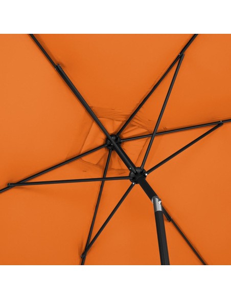 Stačiakampis sulankstomas skėtis su švaistikliu 200 x 300 cm oranžinės spalvos Stačiakampis sulankstomas skėtis su švaistikliu 200 x 300 cm oranžinės spalvos