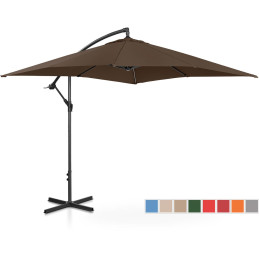 Kvadratinis konsolinis skėtis 250 x 250 cm rudas