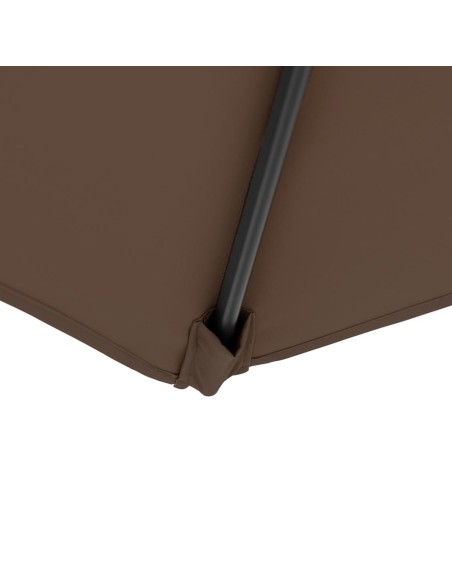Kvadratinis konsolinis skėtis 250 x 250 cm rudas Kvadratinis konsolinis skėtis 250 x 250 cm rudas