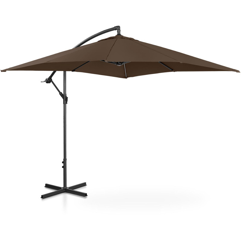 Kvadratinis konsolinis skėtis 250 x 250 cm rudas