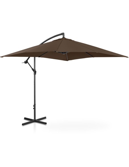 Kvadratinis konsolinis skėtis 250 x 250 cm rudas Kvadratinis konsolinis skėtis 250 x 250 cm rudas