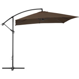 Kvadratinis konsolinis skėtis 250 x 250 cm rudas