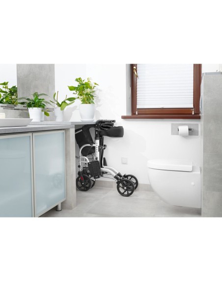 Reabilitacinė vaikštynė 2 viename su vežimėlio funkcija, sulankstoma su krepšiu iki 136 kg