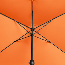 Stačiakampis skėtis su švaistikliu 200 x 300 cm oranžinės spalvos